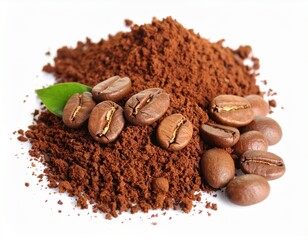 coffee beans on a white background