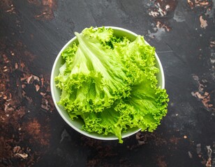 fresh lettuce in a bowl