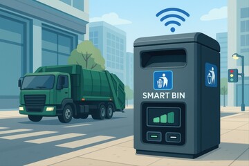  Smart Waste Management Bin with Sensor and Alert System 