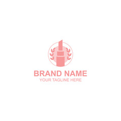 logo design for lipstick brand or beauty with creative illustration