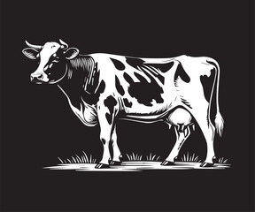 The Cow vector image for print