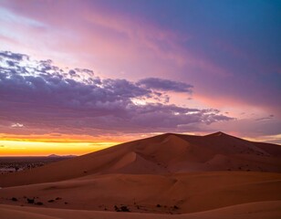 Fototapeta premium sunset over the desert