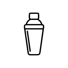Outline cocktail shaker icon on drink beverage