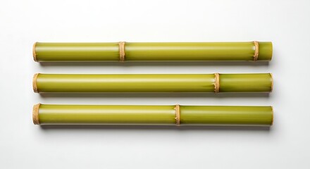 Stacked Bamboo Sticks in Horizontal Minimal Arrangement