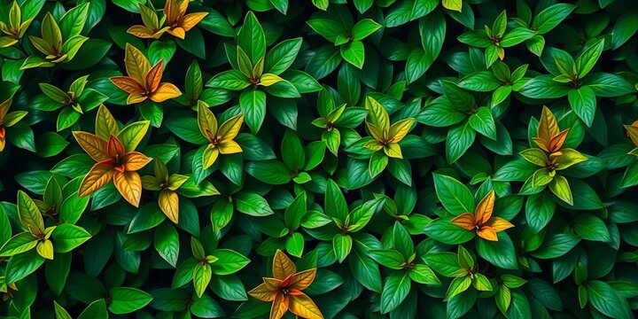 Crisp, minimalist background featuring lush green foliage,  nature background,  bright