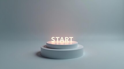 Abstract concept of transition and emotional risk shown by edge-start interface