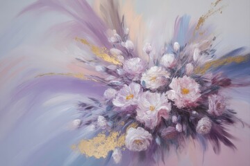 Soft pastel floral explosion of delicate blossoms and light
