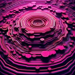 Concentric hexagonal of pulsing energy