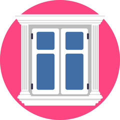 An icon depicting framed glass openings that enhance room aesthetics and connect indoor and outdoor environments.