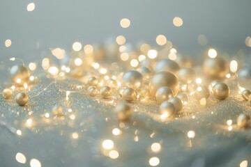 Luminous pearls and sparkling lights create a magical and festive atmosphere