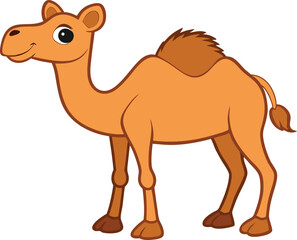 Camel Cartoon illustration vector design, Camel logo design, Camel vector design
