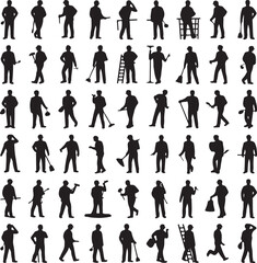 American Worker Silhouette Illustration

Hardworking Laborer Silhouette Vector

Construction Worker with Tools Silhouette

Strong American Worker Outline Art

Industrial Worker Silhouette Design