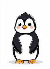Obraz premium Adorable Cartoon Penguin