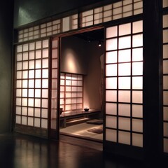 Japanese Room Interior, Museum Display, Peaceful Space, Potential for Meditation