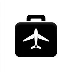 Iconic Travel Suitcase Design Featuring Airplane Silhouette for Travel Enthusiasts