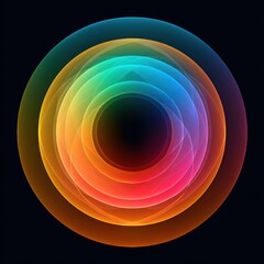 Vibrant Geometric Patterns Creating a Mesmerizing Colorful Circle Design