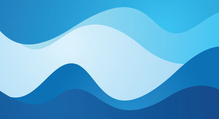 Blue gradient line water wave abstract background