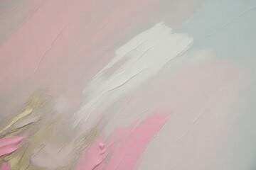 Soft pastel abstract painting with gentle brushstrokes and subtle color blending