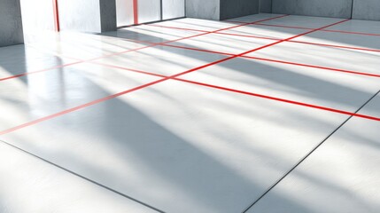 Modern Architectural Interior with Clean Lines and Shadows
