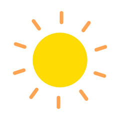 Weather flat color icon. Sun