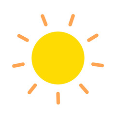 Weather flat color icon. Sun