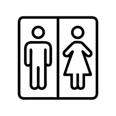 WC icon set. Toilet, restroom, man and woman, bathroom, disabled, dumpster, toilet paper, toilet, unisex, washroom , infant - stock vector.