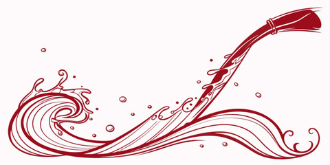 red wine splash isolated