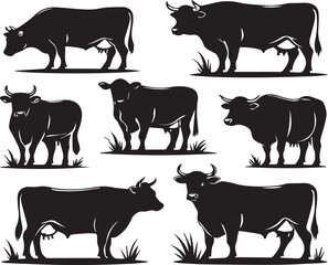 the vector cow image 