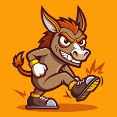 angry devil with a hammer