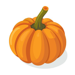 A Simple flat 2D carved pumpkin isometric view set illustration for Halloween, vector clipart isolated on a transparent background — clean animation-style design, created by me, EPS format