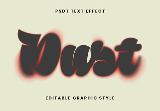 Black And Red Blurry Dust Font Soft Faded Text Effect