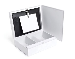 White Storage Box with Interior Compartments