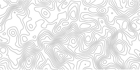 Fototapeta premium Topographic map patterns, Black topography line map. Outdoor vector background, editable stroke & white background.