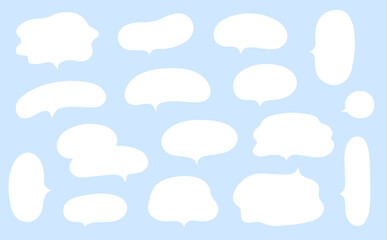ゆるい白の手書きの可愛い吹き出し