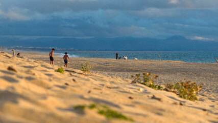 Plage vide et océan