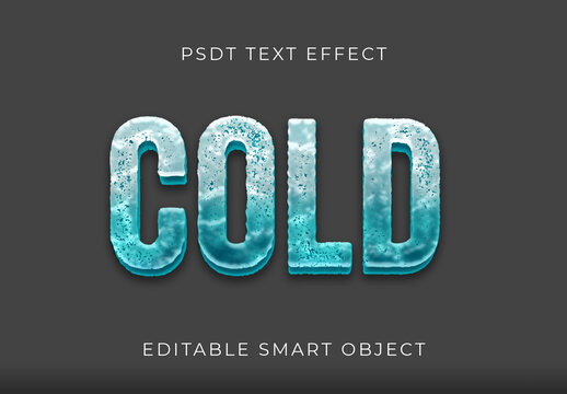 Blue Cold Frozen Font Shiny Ice Text Effect