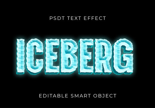 Blue And White Frozen Ice Font Glowing Icy Text Effect