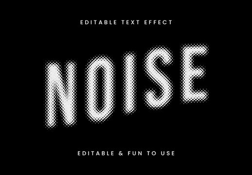 White Noise Glitch Font Fade Motion Text Effect
