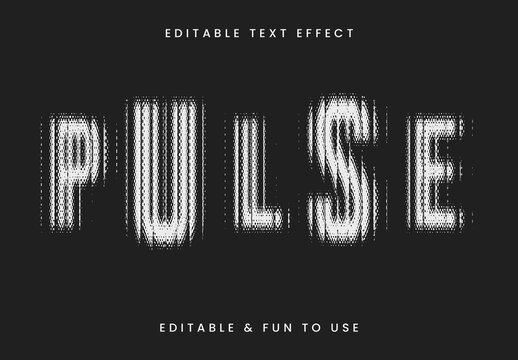 White Pulse Glitch Font Distorted Motion Text Effect