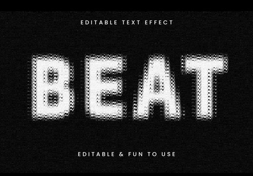 White Distorted Motion Font Rhythmic Glitchy Text Effect