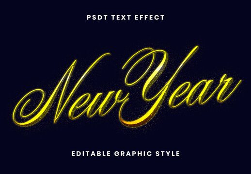 Golden Sparkle Cursive Font Elegant Cursive Text Effect