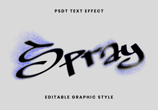 Blue And Black Spray Paint Font Faded Graffiti Text Effect