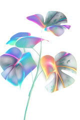 PNG Fantasy plant nature neon art.