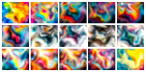 Vibrant abstract blurry backgrounds with swirling rainbow colors and fluid motion effects
