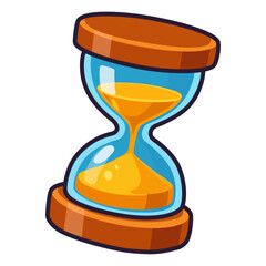 Cartoon Hourglass Timer with Sand