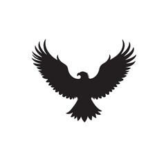 Flying Bird Black Vector – Minimalist EPS Design