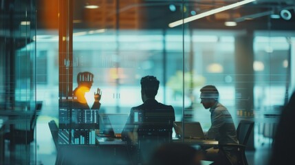 Fototapeta premium Business people in meeting modern office