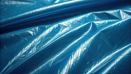 Abstract blue plastic sheet background art