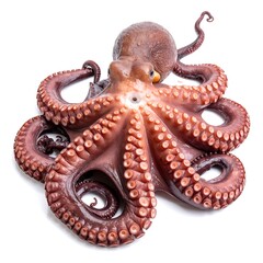 Fototapeta premium Whole Octopus On White Background