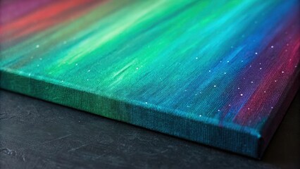 Colorful painting on canvas close up view